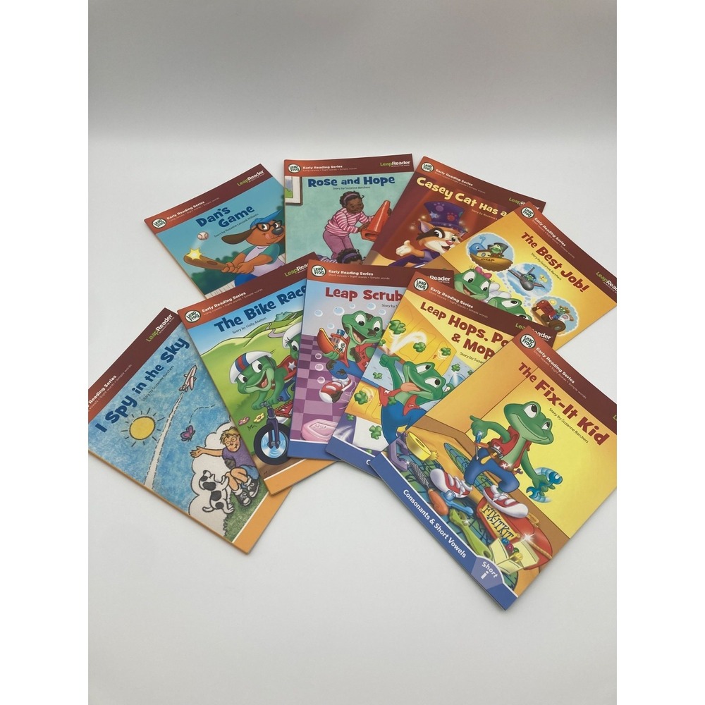 LeapFrog LeapReader Books Lot of 9 Early Reading Series Phonics Short Long Vowel